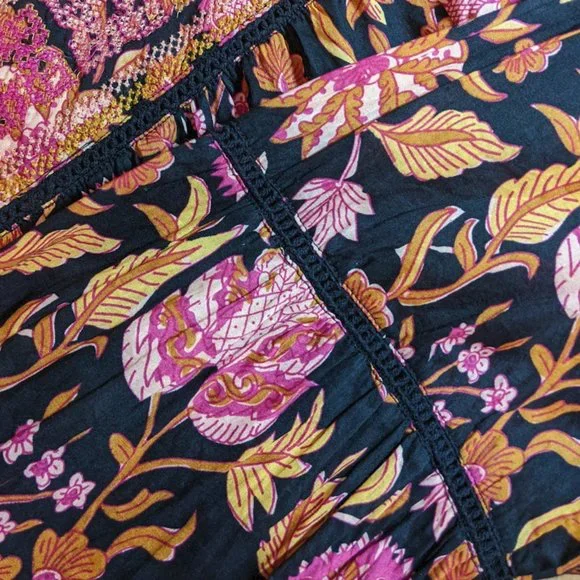 Rachel Zoe | Embroidered Floral Printed Blouse Top - Picture 7 of 11